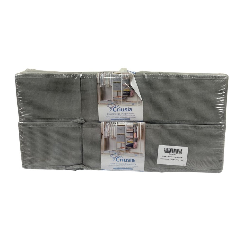 Criusia 12 Pack Drawer Organizers Grey For Closet Storage & Organization 86k